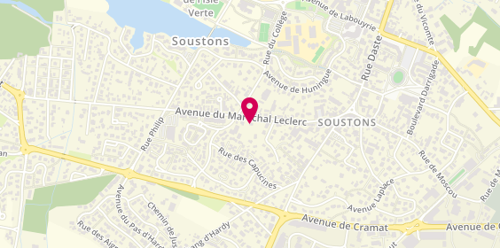Plan de Serrurerie Landaise, 19 avenue du Maréchal Leclerc, 40140 Soustons