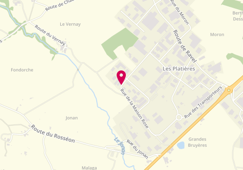 Plan de Serrurerie Fillon, Zone Industrielle des Platiere 430 Rue Maison Rose, 69440 Mornant