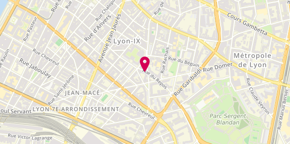 Plan de L'Atelier du Rhône - Agence Lyon 69007, 6 Rue du Repos, 69007 Lyon