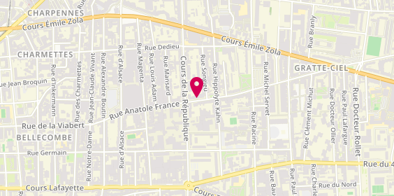 Plan de A2+ Dépannage, 61 A Rue Anatole France, 69100 Villeurbanne