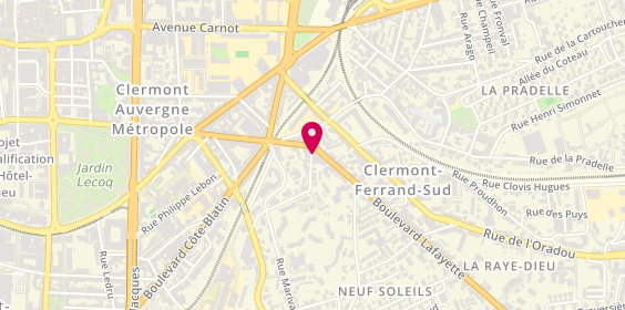 Plan de AF Serrurerie Clermont Ferrand Urgence 63, 1 Rue d'Albon, 63000 Clermont-Ferrand