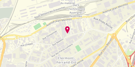 Plan de C3D Vitrerie Miroiterie, 27 Rue Newton, 63100 Clermont-Ferrand