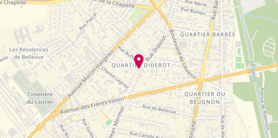 Plan de ABM Fermetures, 68 Rue Diderot, 18000 Bourges