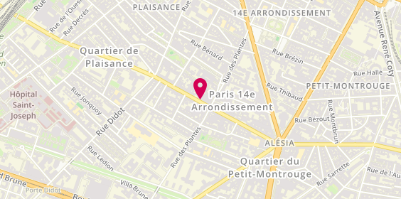 Plan de Alesia Clef Protection, 110 Rue d'Alésia, 75014 Paris