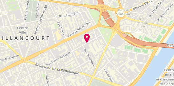 Plan de ADC Serrurerie, 47 Rue Marcel Dassault, 92100 Boulogne-Billancourt