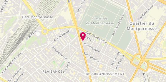 Plan de Points Fort Fichet, 98 Rue Daguerre, 75014 Paris