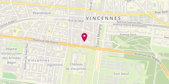 Plan de Mondial Services, 2 Avenue du Chateau 2/4, 94300 Vincennes