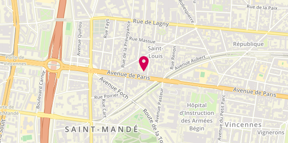Plan de SMT Serrurerie Vincennes, 150 avenue de Paris, 94300 Vincennes