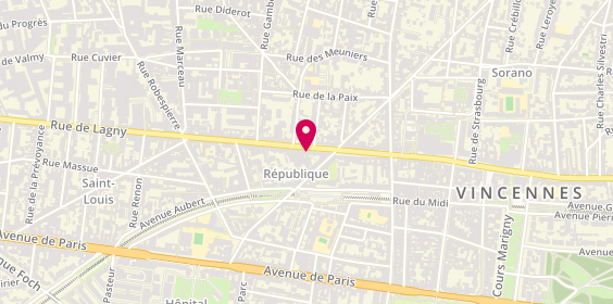 Plan de Serrurerie Saint Pierre, 153 Rue de Fontenay, 94300 Vincennes