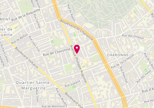 Plan de Serrurerie Plomberie CLEVYS Clé, 86 avenue Philippe Auguste, 75011 Paris