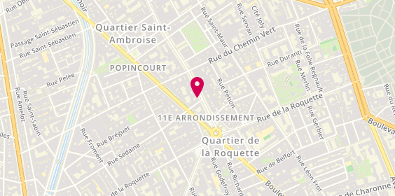 Plan de Artisan Emmanuel, 95 Rue Sedaine
3 Avenue Parmentier, 75011 Paris