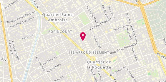 Plan de Serrurerie Parmentier, 9 Avenue Parmentier, 75011 Paris