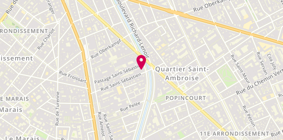 Plan de Serrurerie Dantin, 87 Boulevard Richard-Lenoir, 75011 Paris