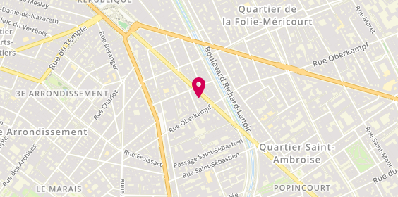 Plan de Artisan Serrurier Paris 11 CLÉS-ÉCLAIR (depuis1970), 34 Boulevard Voltaire, 75011 Paris