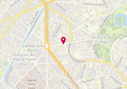 Plan de PEREZ Laurent, Rue Chaufourniers, 75019 Paris