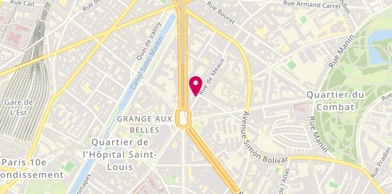 Plan de Brms Serrurerie - Volets roulants, 11 Rue de Meaux, 75019 Paris