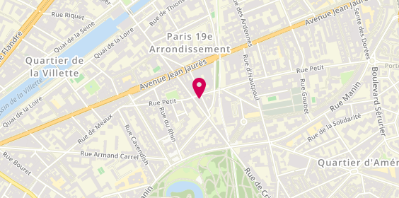 Plan de Af Services Serrurier Paris Pas Cher, 50 Rue Petit, 75019 Paris