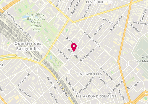 Plan de Start Serrurier Paris 17, 98 Rue Nollet, 75017 Paris