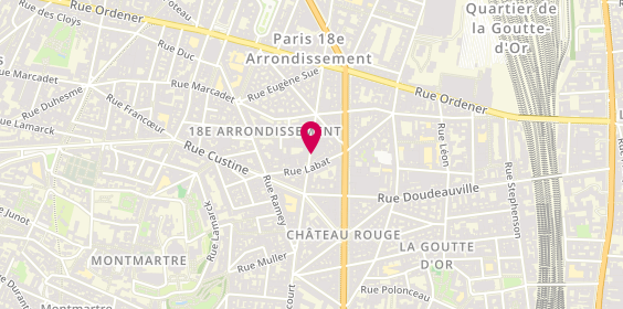 Plan de Ghalia Services, la Maison Ghalia Ma, 70 Rue de Clignancourt, 75018 Paris