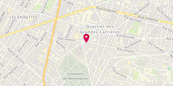 Plan de Aux Serruriers Parisiens-Asp, 119 Rue Lamarck, 75018 Paris