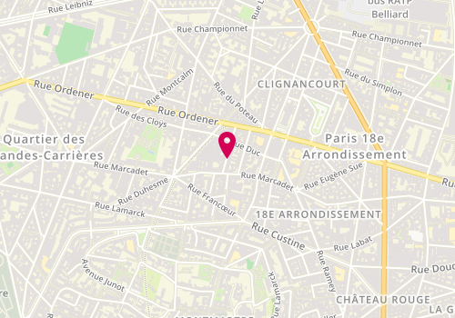 Plan de Home Bâtiment, 8 Rue Trétaigne, 75018 Paris