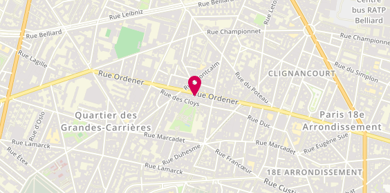 Plan de A Ordener Protections, 145 Rue Ordener, 75018 Paris