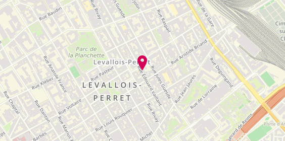 Plan de Serrurerie Philippe le Mer, 44 Rue Edouard Vaillant, 92300 Levallois-Perret
