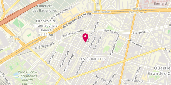 Plan de La Maison du Batiment 75, 13 Rue Epinettes, 75017 Paris