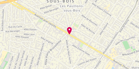 Plan de Evoli Assistance, 120 Avenue Jean Jaurès, 93320 Les Pavillons-sous-Bois