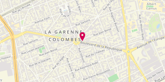 Plan de Aabgn Serrurerie, 52 Boulevard de la République, 92250 La Garenne-Colombes