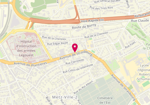 Plan de Points Fort Fichet, 37 Avenue de Strasbourg, 57070 Metz