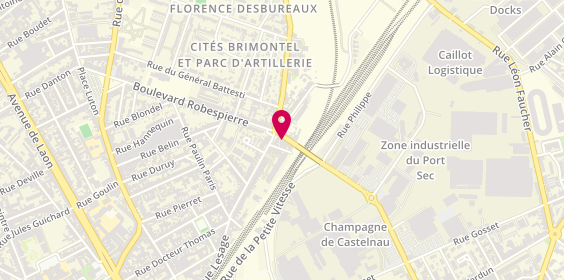 Plan de SARL Abr Avenir Bâtiment Rémois, 100 Boulevard Robespierre, 51100 Reims