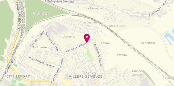Plan de Perrin Serrurerie, 32 Rue de la Fraternité, 08000 Villers-Semeuse