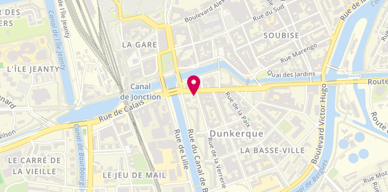 Plan de Clé Auto France Serrurerie Pasteur et Fr, 39 Rue de Paris, 59140 Dunkerque